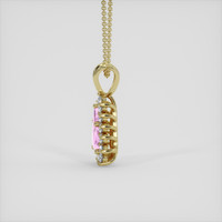 1.11 Ct. Pink Sapphire Pendant, 10K Yellow Gold 3
