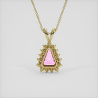 1.11 Ct. Pink Sapphire Pendant, 10K Yellow Gold 4