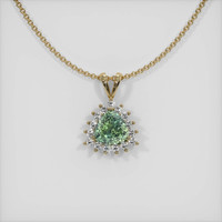1.15 Ct. Sapphire Pendant, 14K Yellow Gold 1