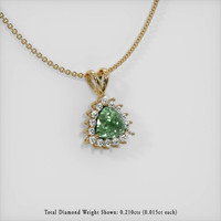 1.15 Ct. Sapphire Pendant, 14K Yellow Gold 2