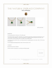 Emerald Pendant 1.42 Ct., 18K Yellow Gold Appraisal