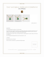 Emerald Pendant 1.53 Ct., 18K Yellow Gold Appraisal