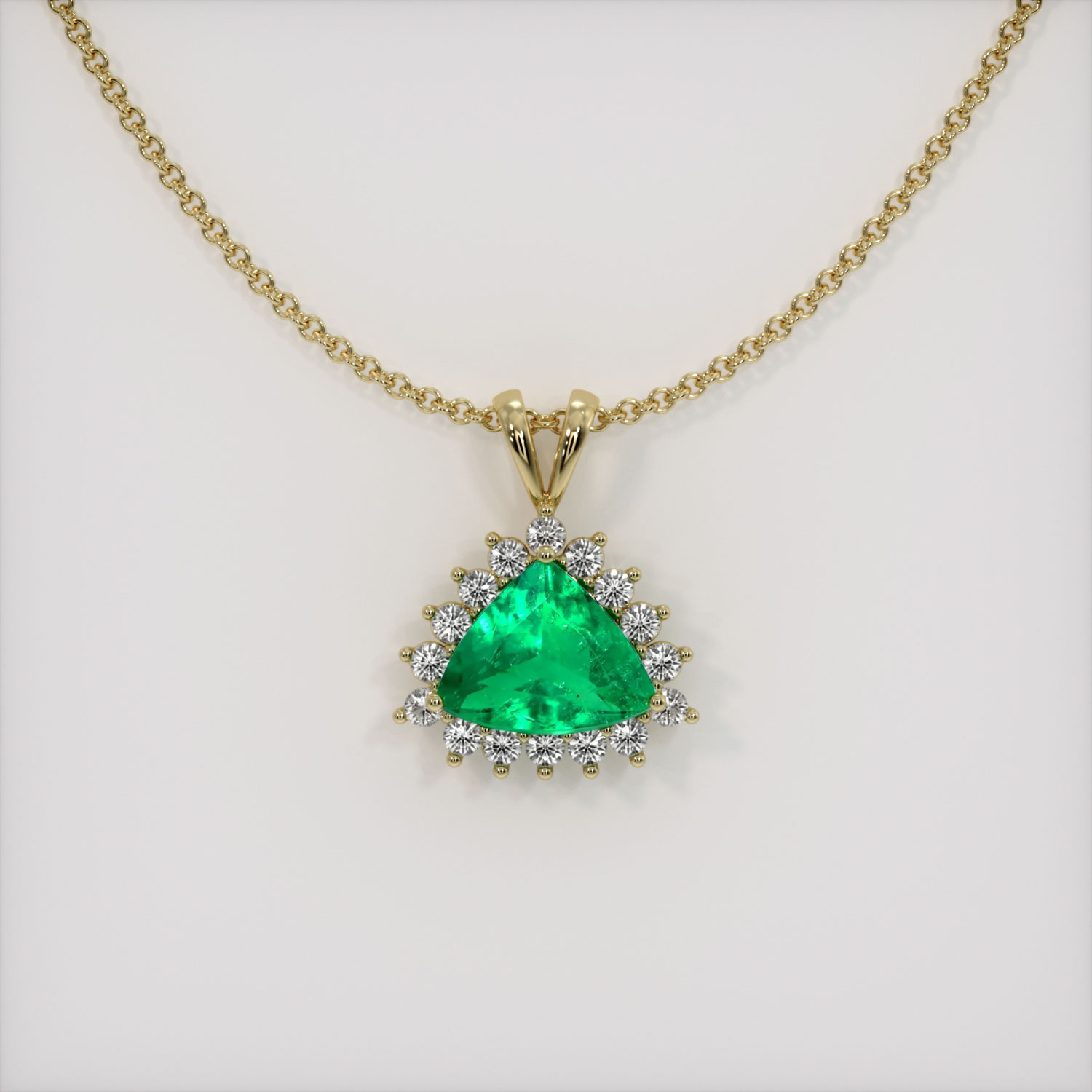 Emerald pendant clearance necklace yellow gold