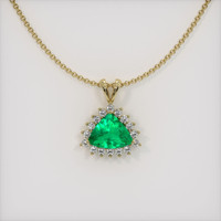 2.32 Ct. Emerald   Pendant, 18K Yellow Gold 1