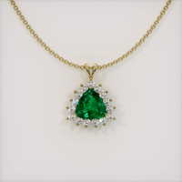 4.29 Ct. Emerald   Pendant, 18K Yellow Gold 1