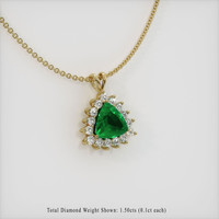 4.29 Ct. Emerald Pendant, 18K Yellow Gold 2