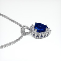 1.56 Ct. Blue Sapphire Pendant, Platinum 950 3