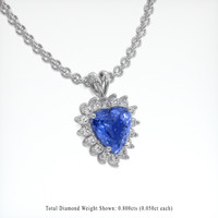 5.00 Ct. Blue Sapphire Pendant, Platinum 950 2