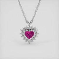 6.58 Ct. Pink Sapphire Pendant, Platinum 950 4