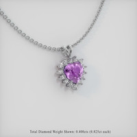 2.00 Ct. Purple Sapphire Pendant, Platinum 950 2