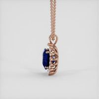 9.06 Ct. Blue Sapphire Pendant, 14K Rose Gold 3