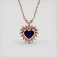 9.06 Ct. Blue Sapphire Pendant, 14K Rose Gold 4