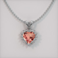 1.03 Ct. Sapphire Pendant, 14K White Gold 1