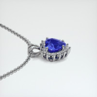 1.34 Ct. Blue Sapphire Pendant, 14K White Gold 3