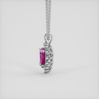 6.58 Ct. Pink Sapphire Pendant, 14K White Gold 3