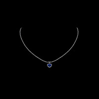 1.67 Ct. Blue Sapphire Pendant, 18K White Gold 4