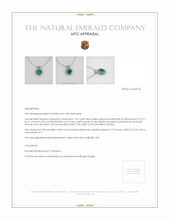 Emerald Pendant 1.65 Ct., 18K White Gold Appraisal