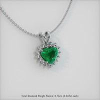 Emerald Pendant 1.65 Ct., 18K White Gold Preview