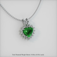 1.83 Ct. Emerald  Pendant - 18K White Gold