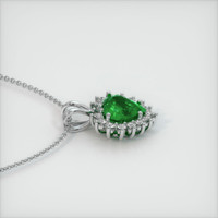 1.83 Ct. Emerald  Pendant - 18K White Gold