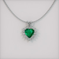 Emerald Pendant 3.00 Ct. 18K White Gold Preview