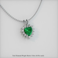 Emerald Pendant 3.00 Ct. 18K White Gold Preview