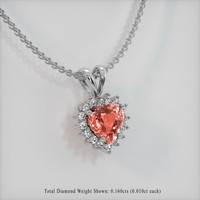 1.03 Ct. Sapphire Pendant, 18K White Gold 2
