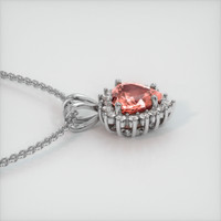 1.03 Ct. Sapphire Pendant, 18K White Gold 3