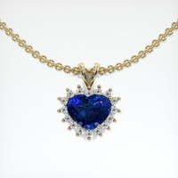 1.67 Ct. Blue Sapphire Pendant, 14K Yellow Gold 1