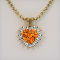 5.03 Ct. Sapphire Pendant, 14K Yellow Gold 1