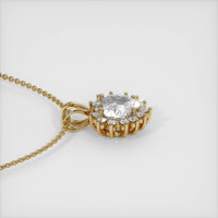 1.03 Ct. White Sapphire Pendant, 14K Yellow Gold 3