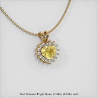 2.77 Ct. Yellow Sapphire Pendant, 14K Yellow Gold 2