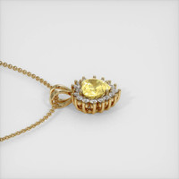 2.77 Ct. Yellow Sapphire Pendant, 14K Yellow Gold 3