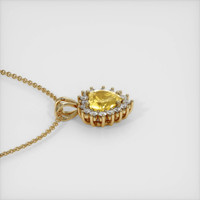 3.55 Ct. Yellow Sapphire Pendant, 14K Yellow Gold 3