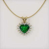 1.83 Ct. Emerald Pendant, 18K Yellow Gold 1
