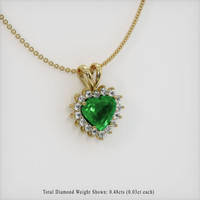 1.83 Ct. Emerald  Pendant - 18K Yellow Gold