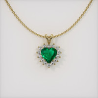Emerald Pendant 3.00 Ct. 18K Yellow Gold Preview