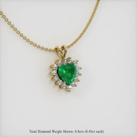 Emerald Pendant 3.00 Ct. 18K Yellow Gold Preview