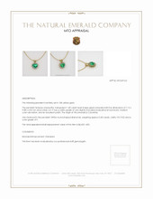 Emerald Pendant 1.68 Ct., 18K Yellow Gold Appraisal