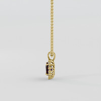 2.61 Ct. Red Rhodolite Garnet Pendant, 18K Yellow Gold 3