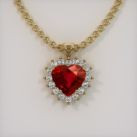 8.01 Ct. Ruby Pendant, 18K Yellow Gold 1