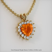 5.03 Ct. Sapphire Pendant, 18K Yellow Gold 2