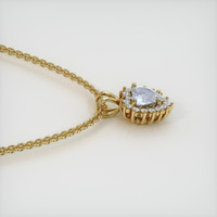 0.70 Ct. Blue Sapphire Pendant, 18K Yellow Gold 3