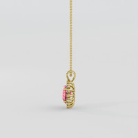 1.64 Ct. Padparadscha Sapphire Pendant, 18K Yellow Gold 3