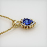 0.80 Ct. Sapphire Pendant, 18K Yellow Gold 3