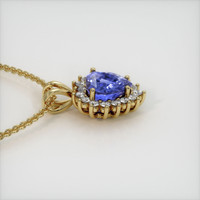 1.82 Ct. Blue Sapphire Pendant, 18K Yellow Gold 3