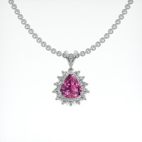 1.30 Ct. Sapphire Pendant, Platinum 950 1