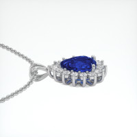 4.01 Ct. Blue Sapphire Pendant, 14K White Gold 3