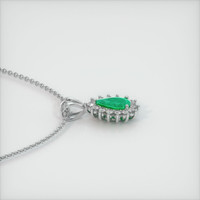2.04 Ct. Emerald  Pendant - 18K White Gold