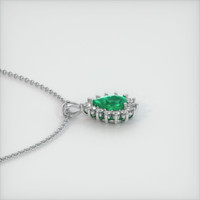 0.73 Ct. Emerald Pendant, 18K White Gold 3